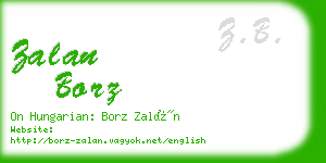 zalan borz business card